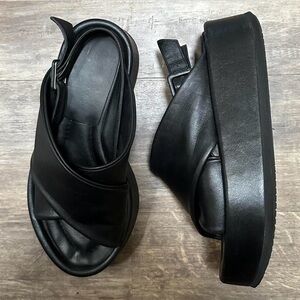 Paloma Barceló sandals black leather size 37